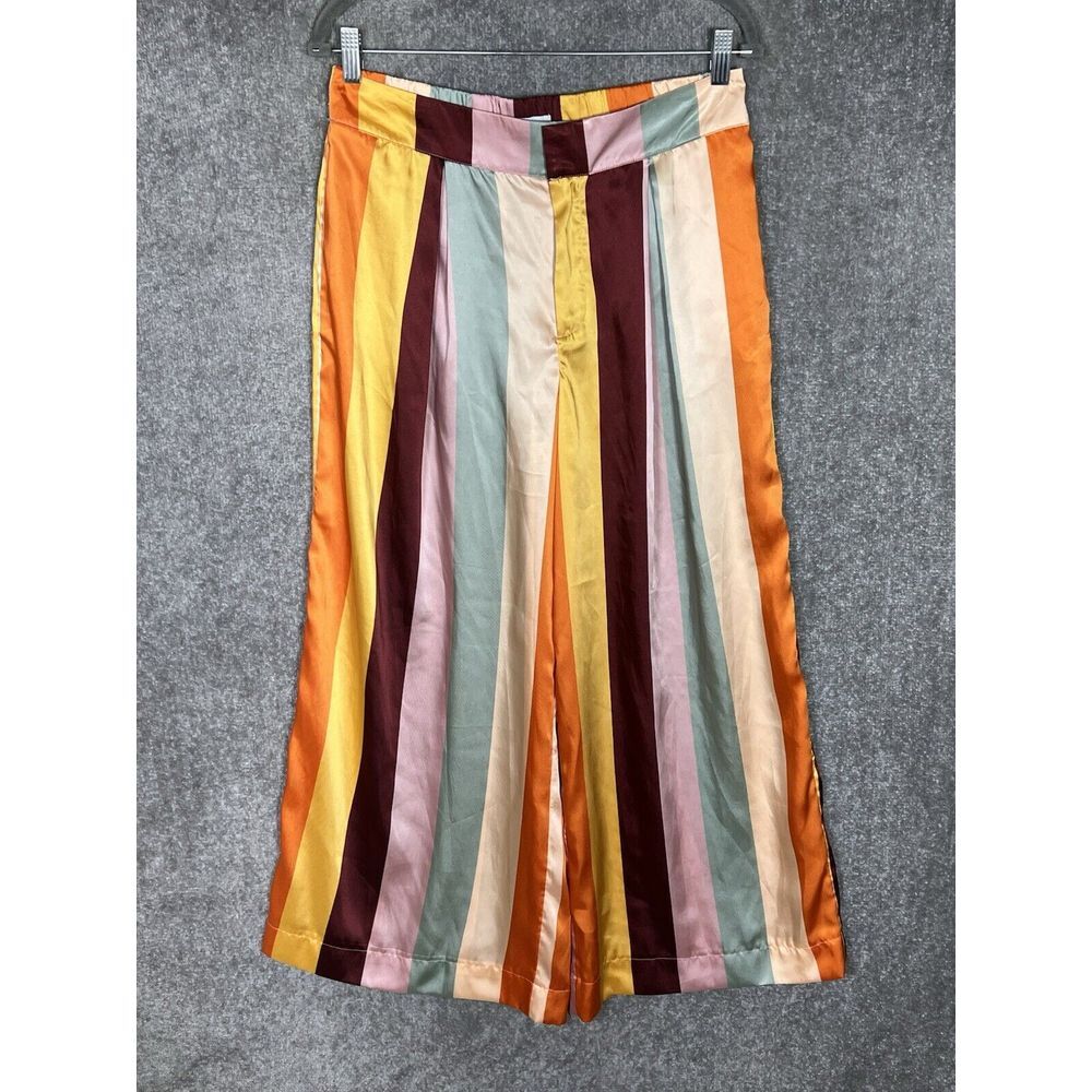 FE Noel x Target Wide Leg Pants Womens Size Medium Multicolored Stripes Pockets
